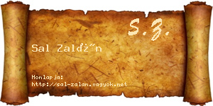 Sal Zalán névjegykártya