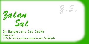 zalan sal business card